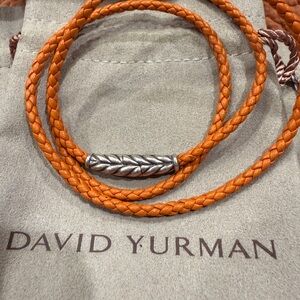 David Yurman Men’s Medium Orange Leather Men's Bag
